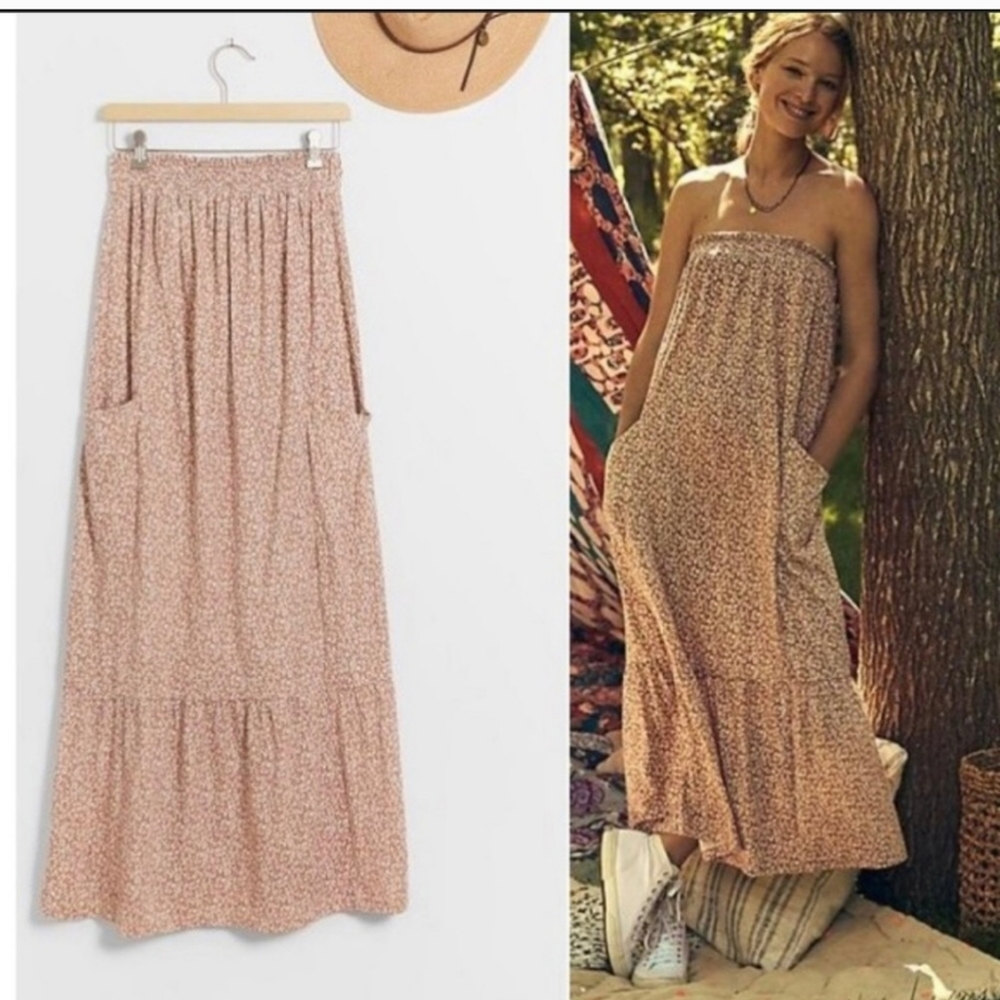 Anthropologie Saturday Sunday meadow flounced maxi dress